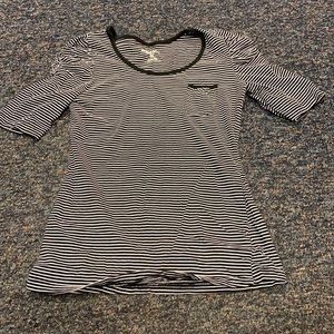 Mix and Match Black and white Stripped fitted tee